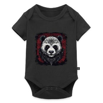 Cool Panda - Baby Premium short-sleeve bodysuit - black - Front