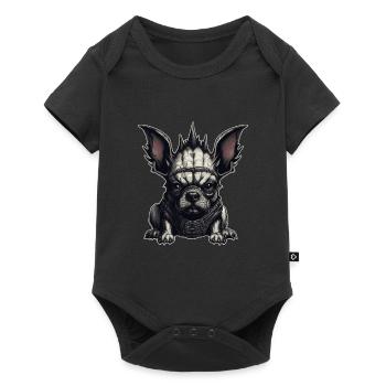 Bouledogue français gothique - Body à manches courtes Premium Bébé - noir - Devant
