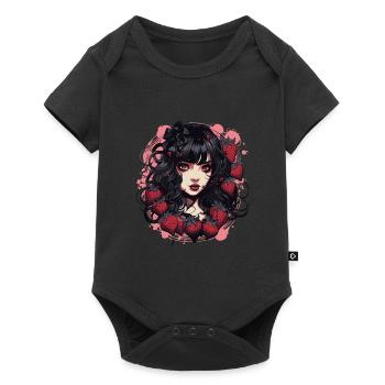Emo Gothic Strawberries Girl - Baby Premium short-sleeve bodysuit - black - Front