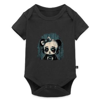 Triste Gothique Panda Fille - Body à manches courtes Premium Bébé - noir - Devant