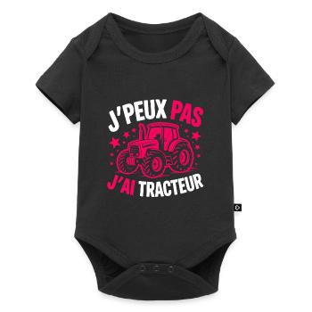 I can't, I have tractor–Proud to be a farmer - Baby Premium short-sleeve bodysuit - black - Front