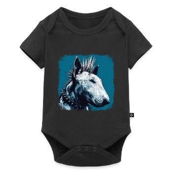 Punk Rock Bull Terrier - Baby Premium short-sleeve bodysuit - black - Front