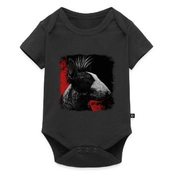 Punk Rock Bull Terrier - Baby Premium short-sleeve bodysuit - black - Front