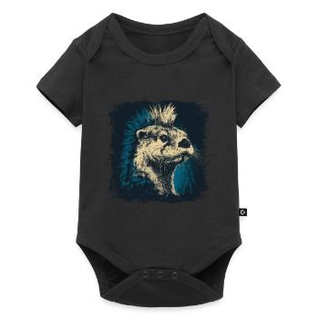 Loutre Punk Rock - Body à manches courtes Premium Bébé - noir - Devant