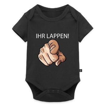 Ihr Lappen Lustig Zeigefinger Hand - Baby Premium Kurzarmbody - Schwarz - Vorne