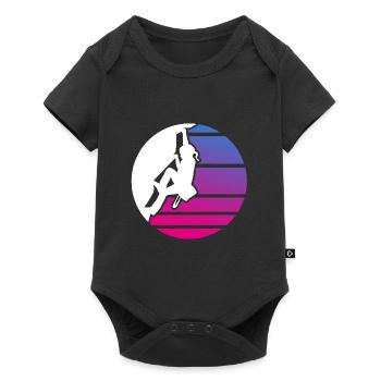 Climbing kid girl bouldering - Baby Premium short-sleeve bodysuit - black - Front