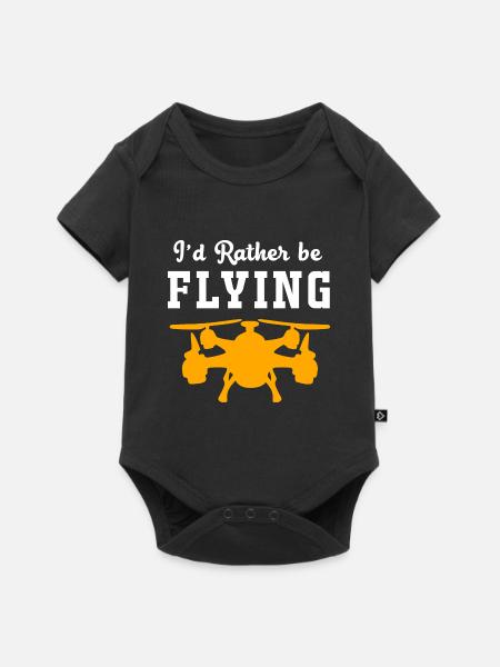 Drohne - Baby Premium Kurzarmbody - Schwarz