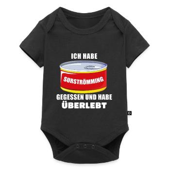 I Survived The Surströmming Challenge Gammelfisch - Baby Premium Kurzarmbody - Schwarz - Vorne