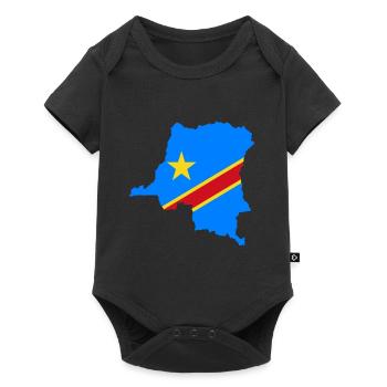 Kongo - Baby Premium Kurzarmbody - Schwarz - Vorne