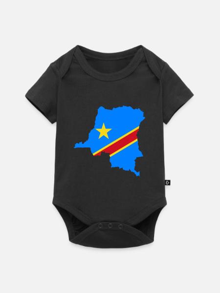 Kongo - Baby Premium Kurzarmbody - Schwarz