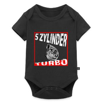 5 Zylinder Fünf Zylinder - Baby Premium Kurzarmbody - Schwarz - Vorne