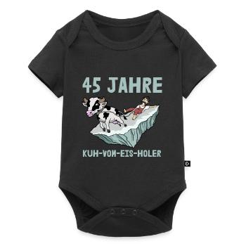 45 Jahre Firmenjubiläum Dienstjubiläum Kuh Vom Eis - Baby Premium Kurzarmbody - Schwarz - Vorne