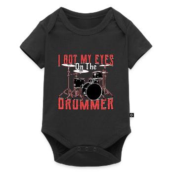 Lustige Schlagzeuger Musiker und Schlagzeugliebhab - Baby Premium Kurzarmbody - Schwarz - Vorne