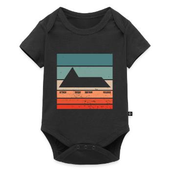 ADSR Modular Techno Festival Nerd Synthesizer - Baby Premium short-sleeve bodysuit - black - Front
