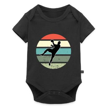 Handball Sportif Handball Retro Club Sport - Body à manches courtes Premium Bébé - noir - Devant