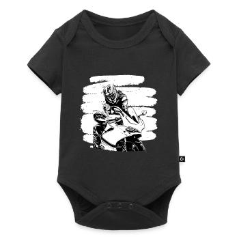 Motorcycle motorcycles motorcyclist biker lifestyle - Baby Premium short-sleeve bodysuit - black - Front