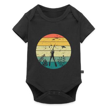 Spearfishing Vintage Diving Fishing - Baby Premium short-sleeve bodysuit - black - Front