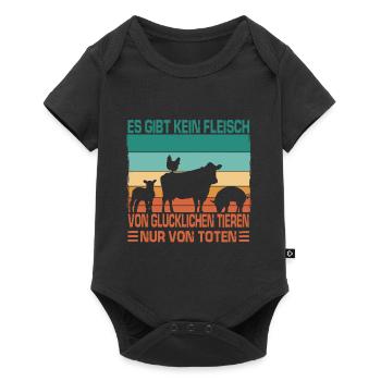 Naturefriend Climate Protection Vegan Eco Organic Pro Vegan - Baby Premium short-sleeve bodysuit - black - Front