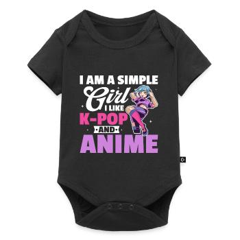 I Am A Simple Girl I Like K-Pop And Anime - Baby Premium short-sleeve bodysuit - black - Front