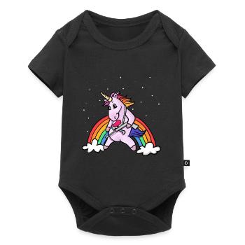 Unicorn Paintball - Baby Premium short-sleeve bodysuit - black - Front
