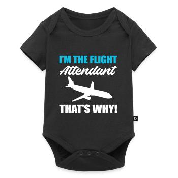 Le cadeau de l’hôtesse de l’air hôtesse de l’air - Body à manches courtes Premium Bébé - noir - Devant