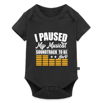 Theatre motif for theatre actors - Baby Premium short-sleeve bodysuit - black - Front