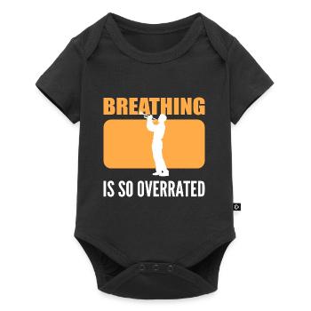 La respiration est surestimée Cadeau Instrumentaliste - Body à manches courtes Premium Bébé - noir - Devant