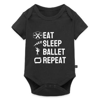 Manger le sommeil Ballet Répéter Ballet Ballet - Body à manches courtes Premium Bébé - noir - Devant