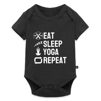 Eating Sleep Yoga Repeat Yogi Buddhist Yoga - Baby Premium short-sleeve bodysuit - black - Front