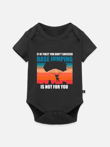 Base Jumping - Baby Premium Kurzarmbody - Schwarz