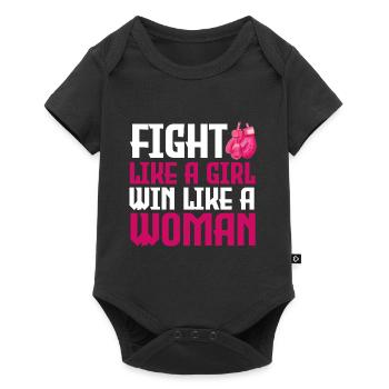 Fight Like A Girl Mois de sensibilisation, cancer - Body à manches courtes Premium Bébé - noir - Devant