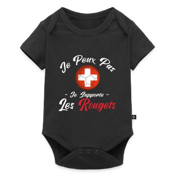je peux pas je supporte les Rougets. suisse - Body à manches courtes Premium Bébé - noir - Devant