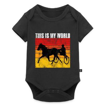 Ceci est mon World Trotting Races Retro - Body à manches courtes Premium Bébé - noir - Devant