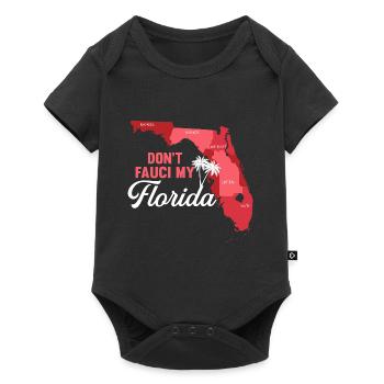 Florida Karte Don't Fauci My Florida - Baby Premium Kurzarmbody - Schwarz - Vorne