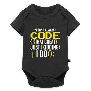 Funny Coding Joke - Baby Premium short-sleeve bodysuit - black - Front