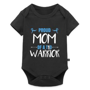 Mom Of A T1D Warrior - Baby Premium short-sleeve bodysuit - black - Front