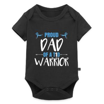 Proud Dad Of A T1D Warrior - Baby Premium short-sleeve bodysuit - black - Front