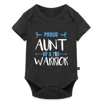 Proud Aunt Of A T1D Warrior - Baby Premium short-sleeve bodysuit - black - Front