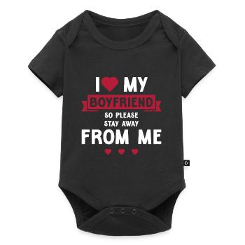I Love My Boyfriend So Please Stay Away From Me - Baby Premium short-sleeve bodysuit - black - Front