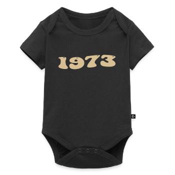 1973 Vintage Birthday Groovy Vintage Retro 1973 - Baby Premium short-sleeve bodysuit - black - Front