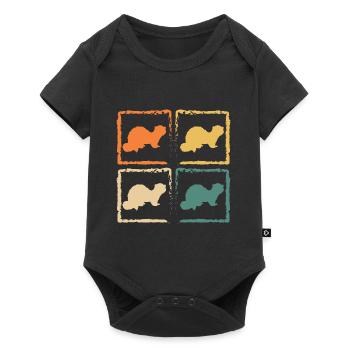 Retro Weasel Ferret Lover Vintage Cute - Baby Premium short-sleeve bodysuit - black - Front