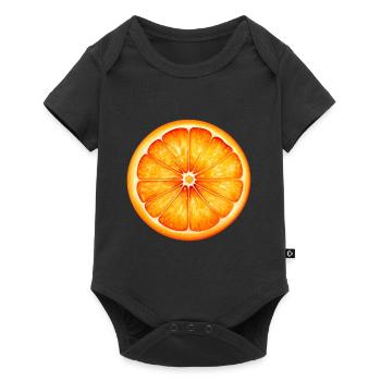Orange für einen Orange Liebhaber - Baby Premium Kurzarmbody - Schwarz - Vorne