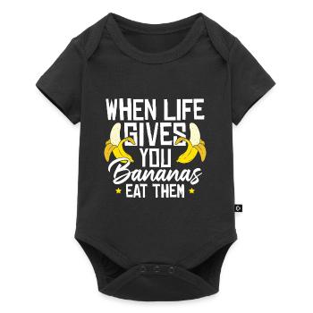 Drôle de citation de banane - Body à manches courtes Premium Bébé - noir - Devant