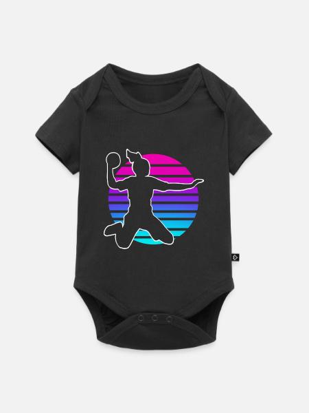 Handball Handballerin - Baby Premium Kurzarmbody - Schwarz