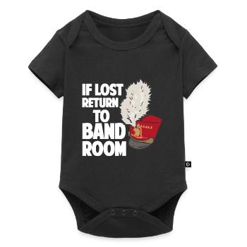 Bei Verlust zurück in den Bandraum Marching Band - Baby Premium Kurzarmbody - Schwarz - Vorne