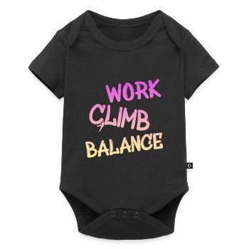 klettern - Baby Premium Kurzarmbody - Schwarz - Vorne