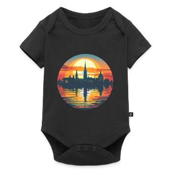 Braunschweig Skyline - Baby Premium Kurzarmbody - Schwarz - Vorne