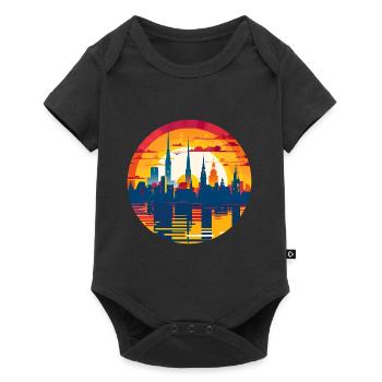 Düren Skyline - Body à manches courtes Premium Bébé - noir - Devant
