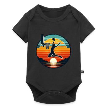 Basket-ball Basketteurs Joueurs - Body à manches courtes Premium Bébé - noir - Devant