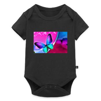 papillon - Body à manches courtes Premium Bébé - noir - Devant